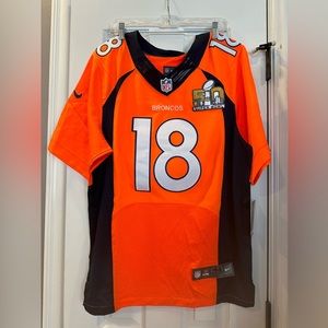 Brand new never worn Nike Denver Broncos # 18 P Manning Super Bowl 50 jersey